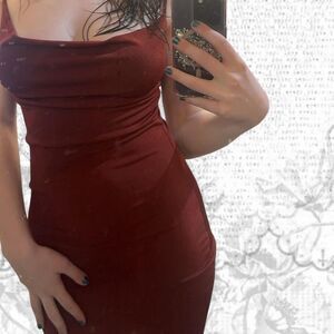 Windsor Women's Red and Burgundy Dress